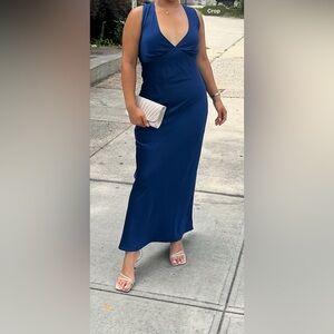 Used-Abercrombie & Fitch Navy Blue Maxi Dress